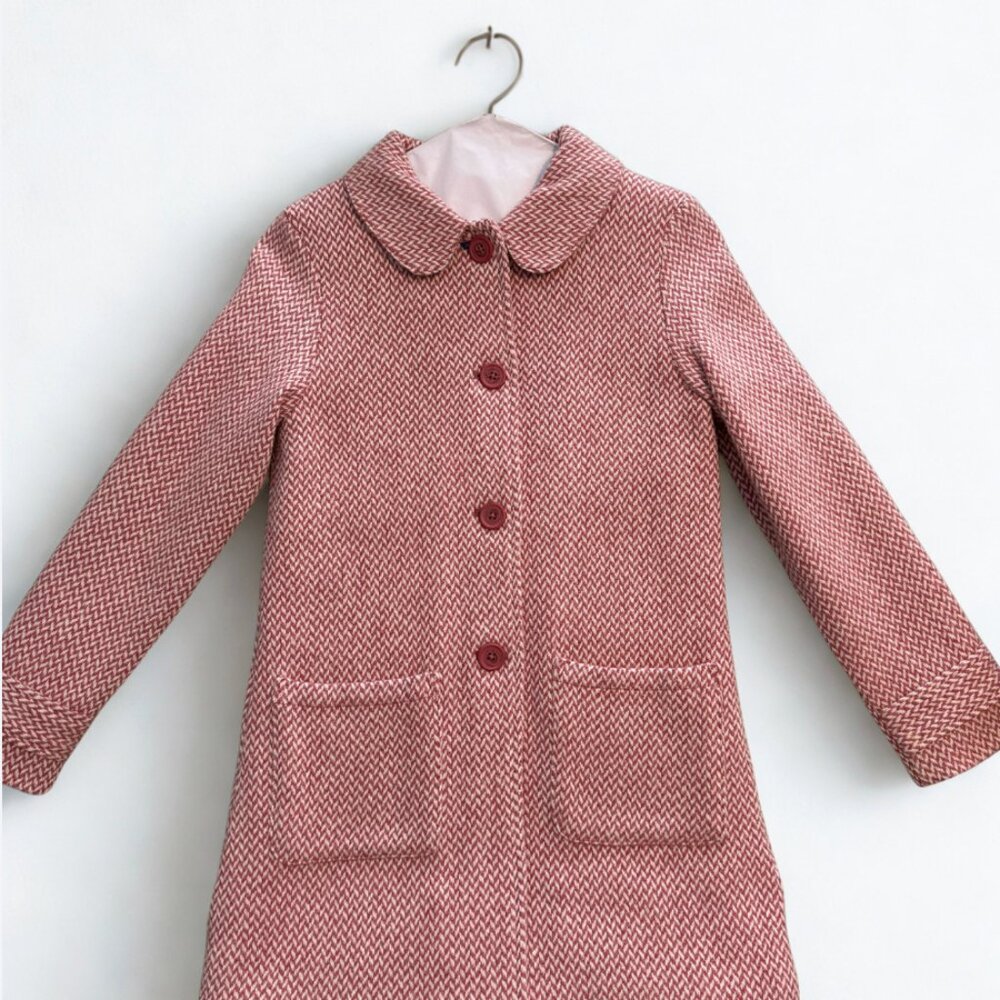 Like New! Girls Size 9-10 Mini Boden Wool-blend Peacoat